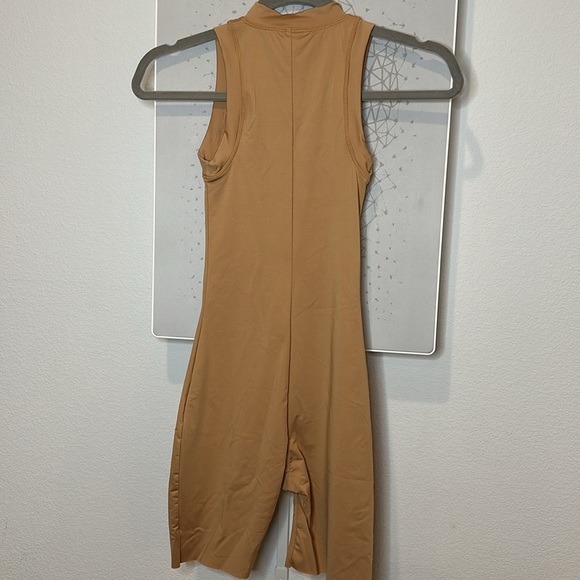 Skims Swim Mock Neck Zip up Cycle Suit Ochre XXS - Picture 3 of 4
